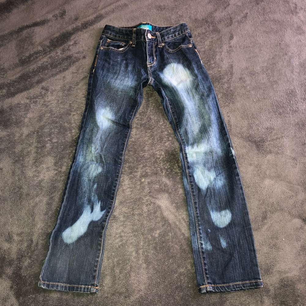 Boys skinny bleached jeans